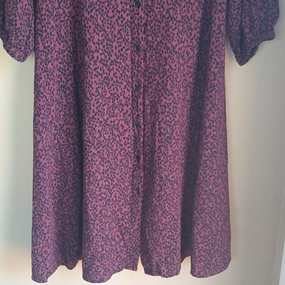 The Nines By Hatch Rust Animal Print Midi Dress S… - image 4